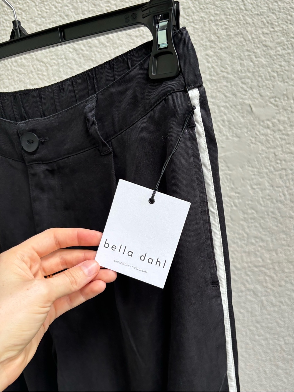 Bella Dahl Black Pant with White Stripe